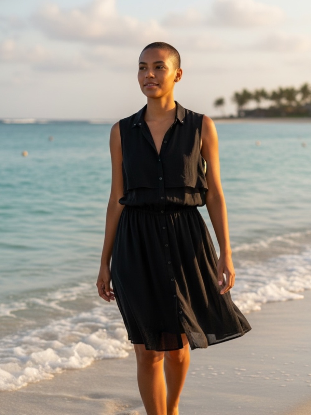 H&M Little Black Dress sleeveless midi dress